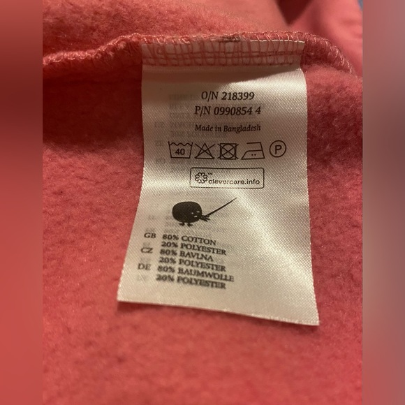 MONKI oversized cropped sweatshirt in baby pink - Picture 8 of 8